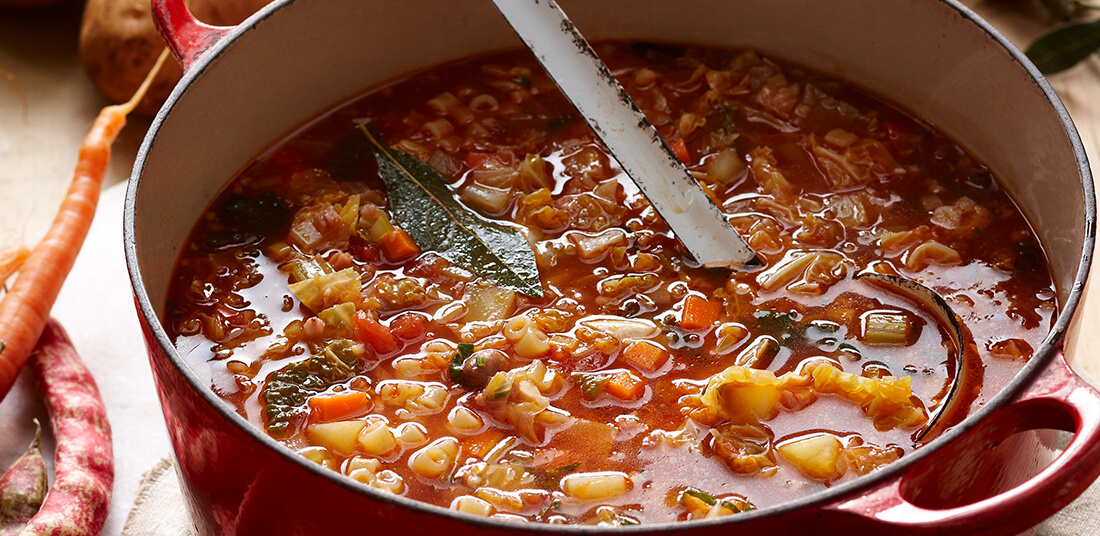 Pot of Minestrone Soup