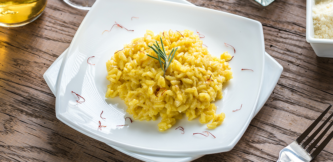 Plate of Risotto Millanese