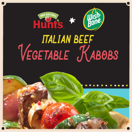 Italian Beef Vegetable Kabobs Recipe