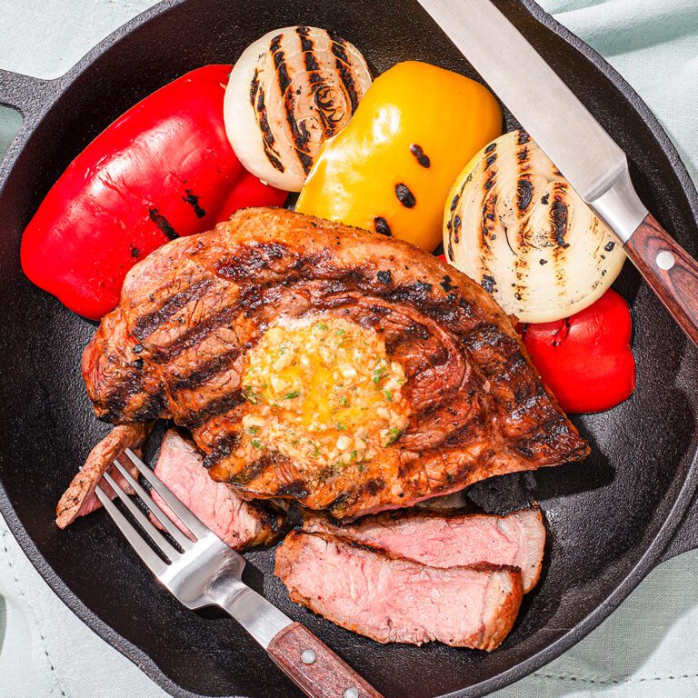 Grilled Steaks with Spicy Cowboy Butter