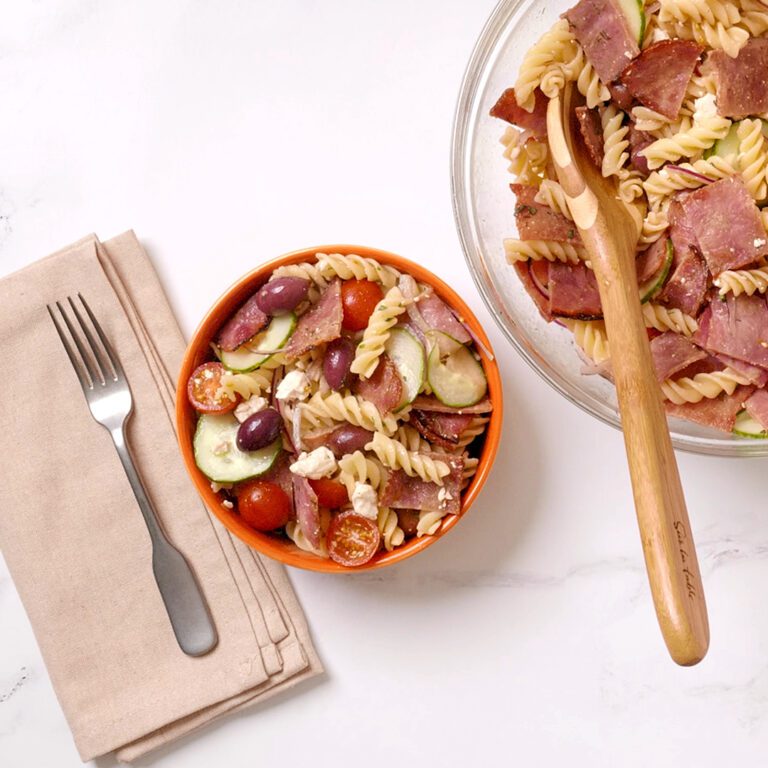 Greek Turkey Bacon Pasta Salad