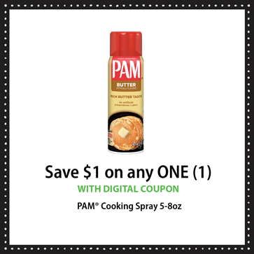 $1 off Any 1 Pam Cooking Spray 5–8-oz